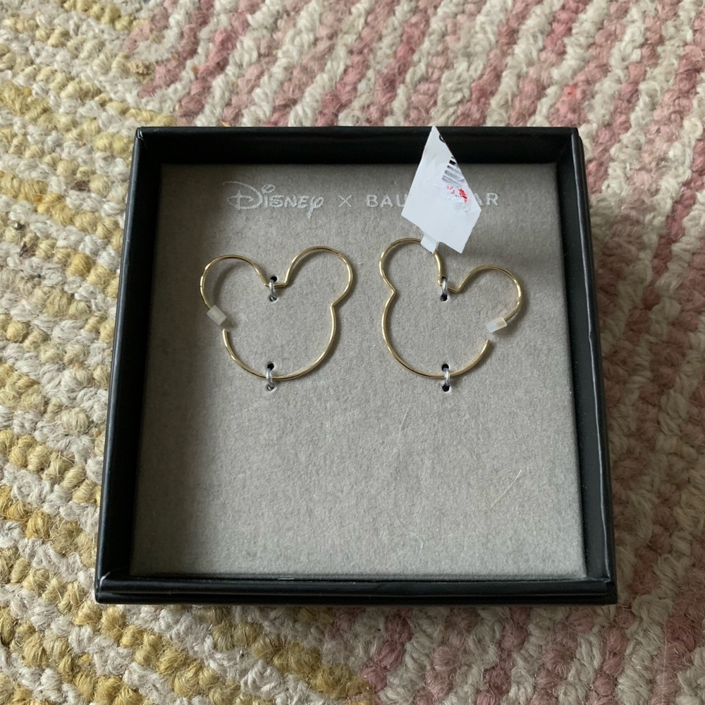 Micky Mouse gold tone earrings